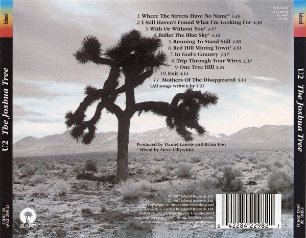 U2 – The Joshua Tree - (Used) (Mint Condition) CD