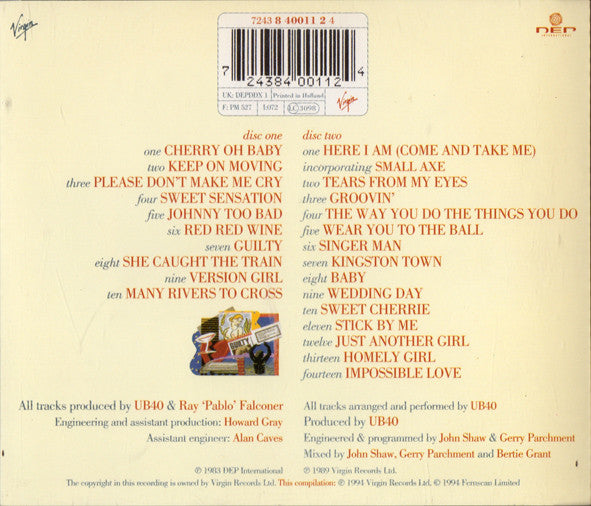 UB40 – Labour Of Love / Labour Of Love II - 2 Discs (Used) (Mint Condition)