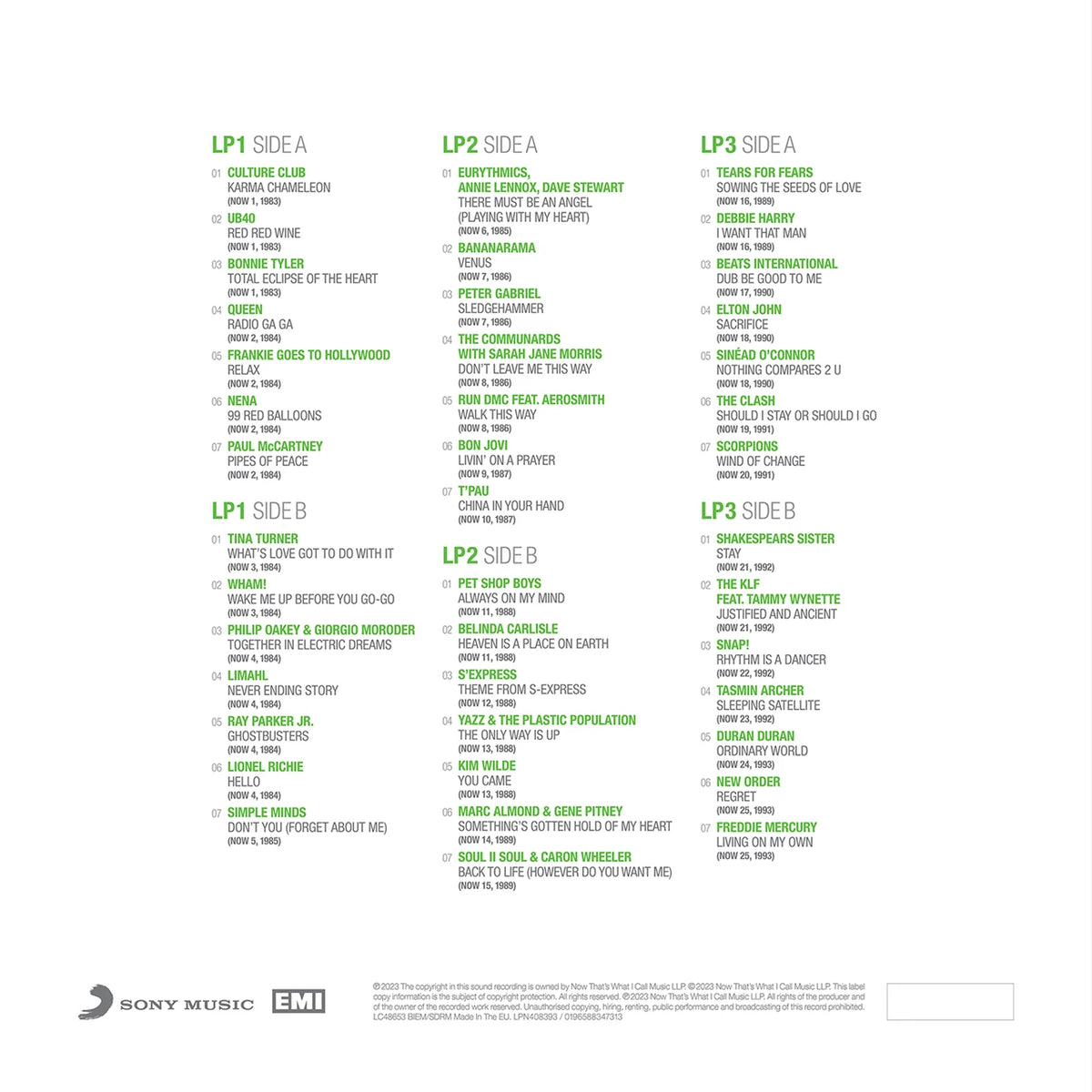 Various Artists Now That's What I Call 40 Years: 1983-1993 - Volume 1 - 3 Discs