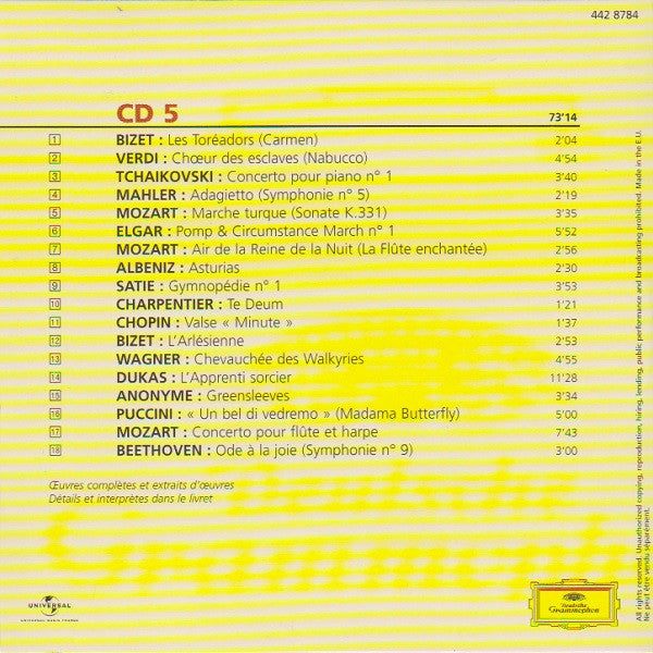 Various – 100 Chefs-D'oeuvre De La Musique Classique - 5 Discs (Used) (Mint Condition)