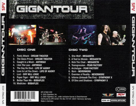 Various – Gigantour - 2 Discs (Used) (Mint Condition)