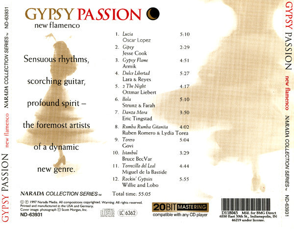 Various – Gypsy Passion - New Flamenco (Used) (Mint Condition) CD