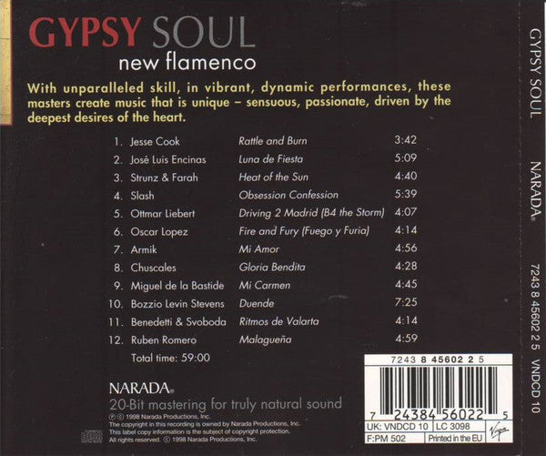 Various – Gypsy Soul New Flamenco (Used) (Mint Condition) CD