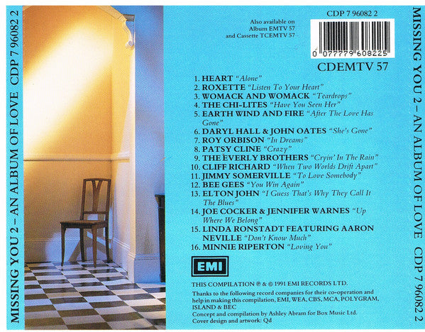 Various – Missing You 2 (An Album Of Love) (Used) (Mint Condition) CD