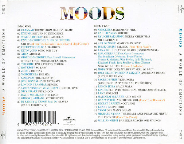 Various – Moods - A World Of Emotions (Used) (Mint Condition) CD