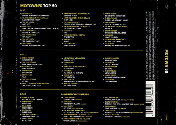 Various – Motown 50 (Yesterday - Today - Forever) 3 Discs (Used) (Mint Condition)