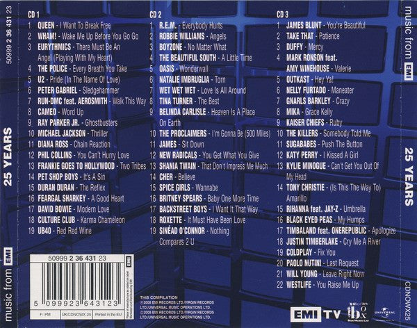 Various – Now That's What I Call Music! 25 Years (Used) (Mint Condition) CD