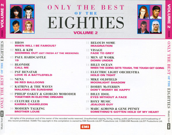 Various - Only The Best Of The Eighties - Volume 2 (Used) (Mint Condition)
