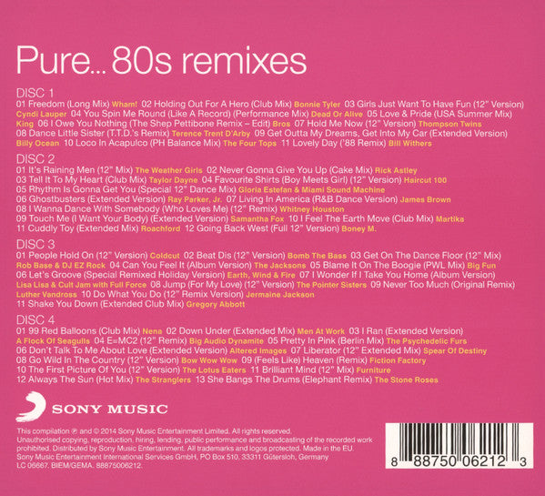 Various – Pure... 80s Remixes 4 Discs (Used) (Mint Condition)