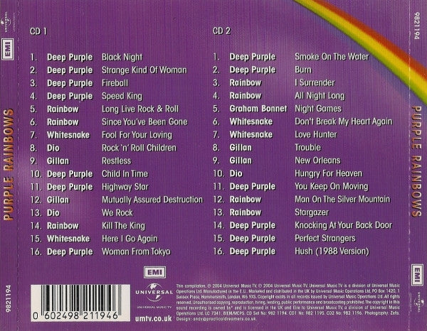 Various – Purple Rainbows 2 Discs (Used) (Mint Condition) CD