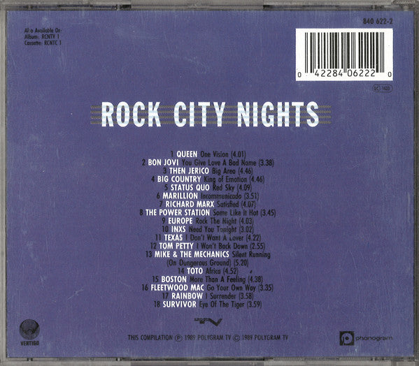 Various – Rock City Nights (Used) (Mint Condition) CD