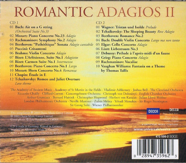 Various – Romantic Adagios ll - 2 Discs (Used) (Mint Condition)