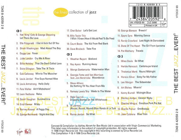 Various – The Best Jazz...Ever! - 3 Discs (Used) (Mint Conditon) CD