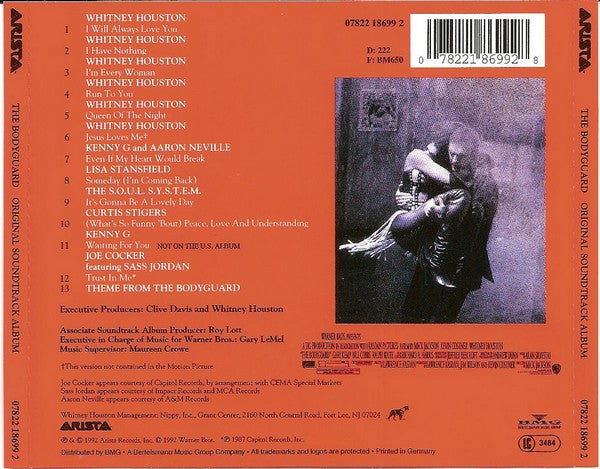 Various – The Bodyguard (Original Soundtrack Album) (Used) (Mint Condition) CD