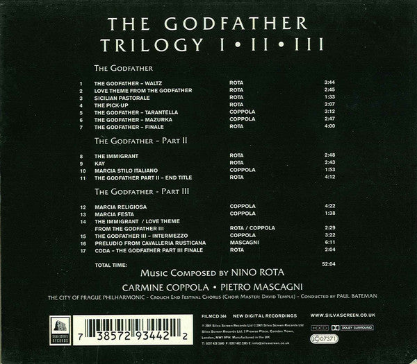 Various – The Godfather - Trilogy I • II • III (Used) (Mint Condition) CD