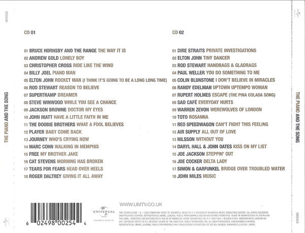 Various – The Piano And The Song 2 Discs (Used) (Mint Condition) CD