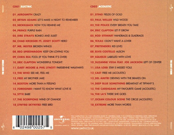 Various – The Quiet Storm (The Best In Electric & Acoustic Rock Ballads) - 2 Discs (Used) (Mint Condition) CD