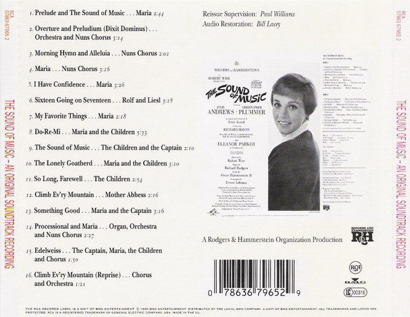 Various – The Sound Of Music - An Original Soundtrack Recording (Used) (Mint Condition) CD