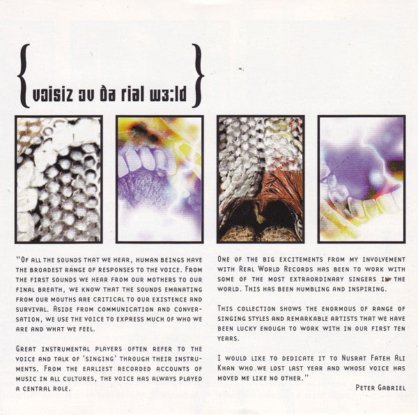 Various – Voices Of The Real World (Used) (Mint Condition) CD