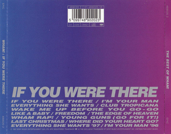 Wham! – The Best Of Wham! (If You Were There...) (Used) (Mint Condition) CD