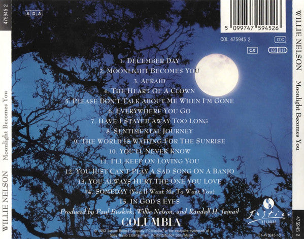 Willie Nelson – Moonlight Becomes You (Used) (Mint Condition) CD