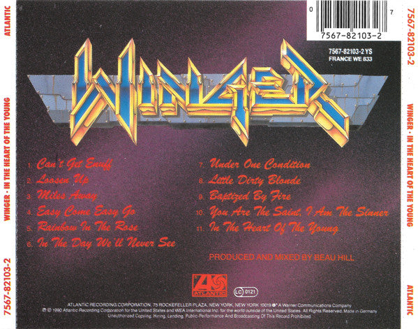 Winger – In The Heart Of The Young (Used) (Mint Condition) CD