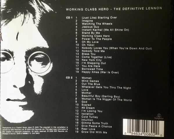 John Lennon – Working Class Hero - The Definitive Lennon 2 Discs (Used) (Mint Condition) CD