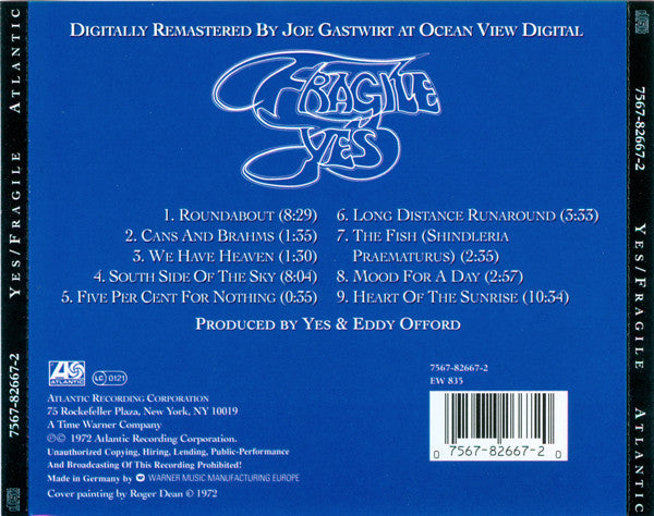 Yes – Fragile (Used) (Mint Condition) CD