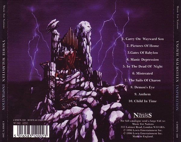 Yngwie Malmsteen – Inspiration (Used) (Mint Condition) CD