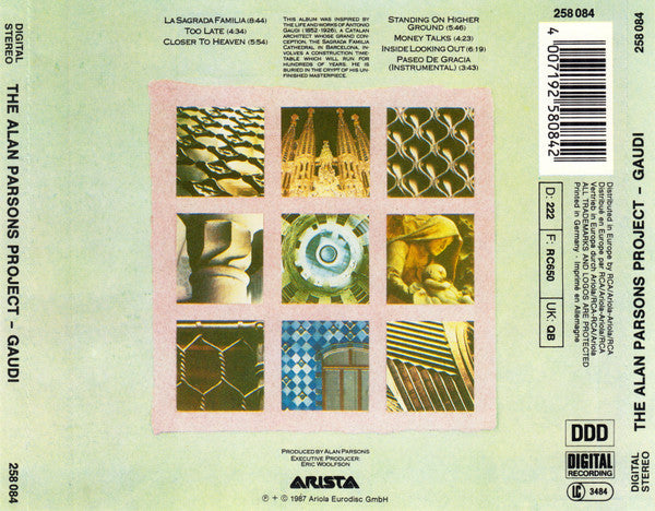 The Alan Parsons Project – Gaudi (Used) (Mint Condition) CD