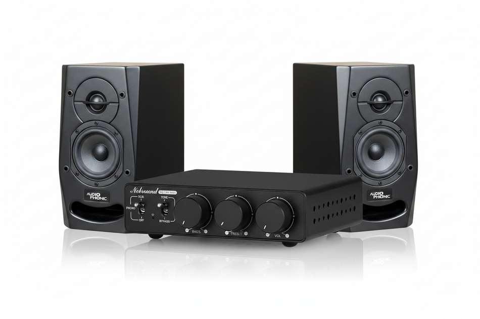 Douk Audio NS-13G MAX & Audio Phonic Z50 Pro Bundle - White Background