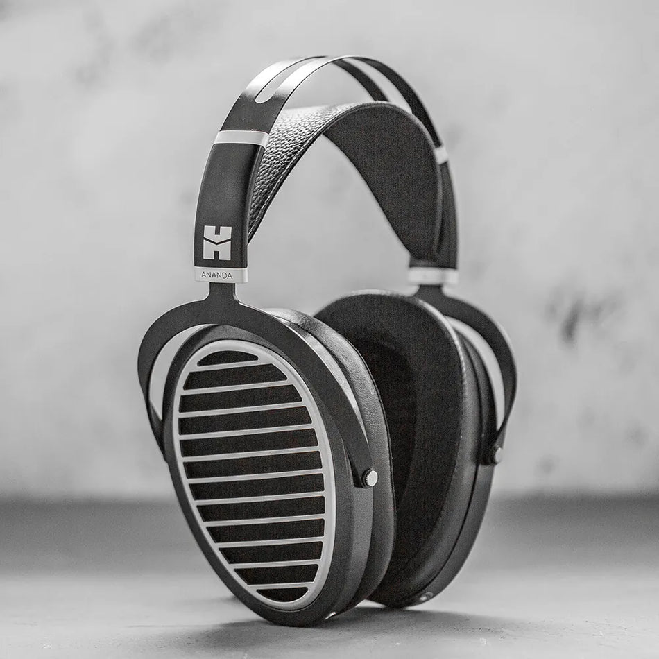HIFIMAN Ananda Stealth Magnet Version planar magnetic headphone standing on a grey surface