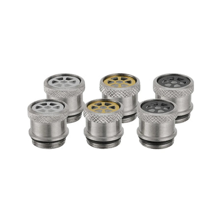 Kefine Arnar three pairs of interchangeable stainless steel tuning nozzles in silver, gold and black