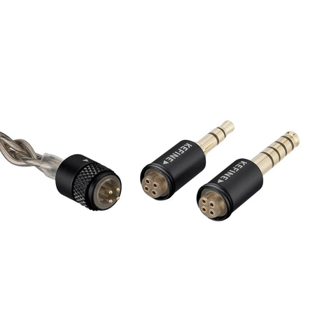 Kefine Arnar modular plug system with interchangeable 3.5mm and 4.4mm plugs and 2-pin cable