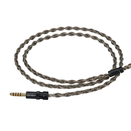 Kefine Arnar coiled silver-plated braided cable on a white background