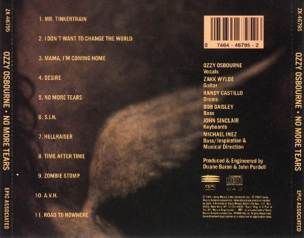Ozzy Osbourne – No More Tears (Used) (Mint Condition) CD