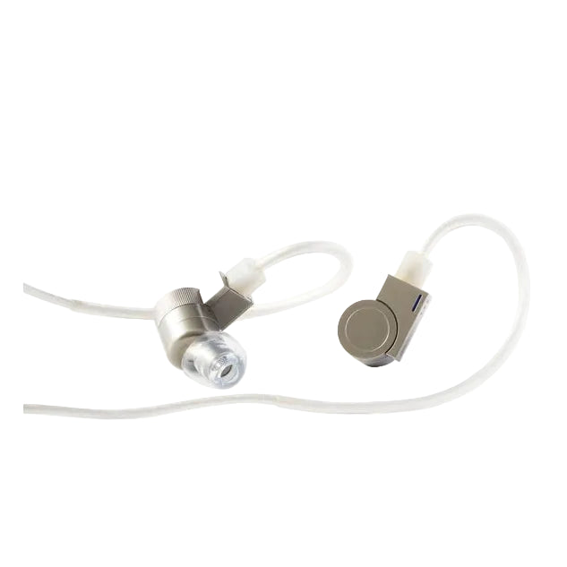 Softears Edge titanium in-ear monitor earphones on a white background