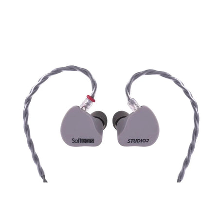 Softears Studio 2 in-ear monitor pair, front view on white background