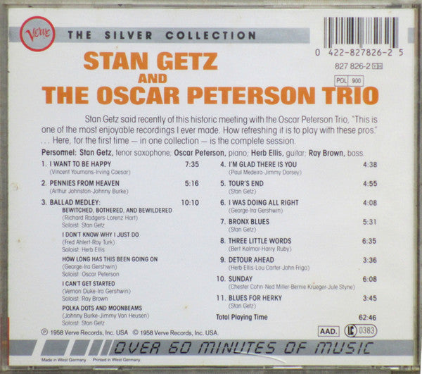 Stan Getz And The Oscar Peterson Trio – Stan Getz And The Oscar Peterson Trio (Used) (Mint Condition)