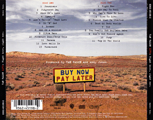 Van Halen – Live: Right Here, Right Now. (Used) (Mint Condition) CD
