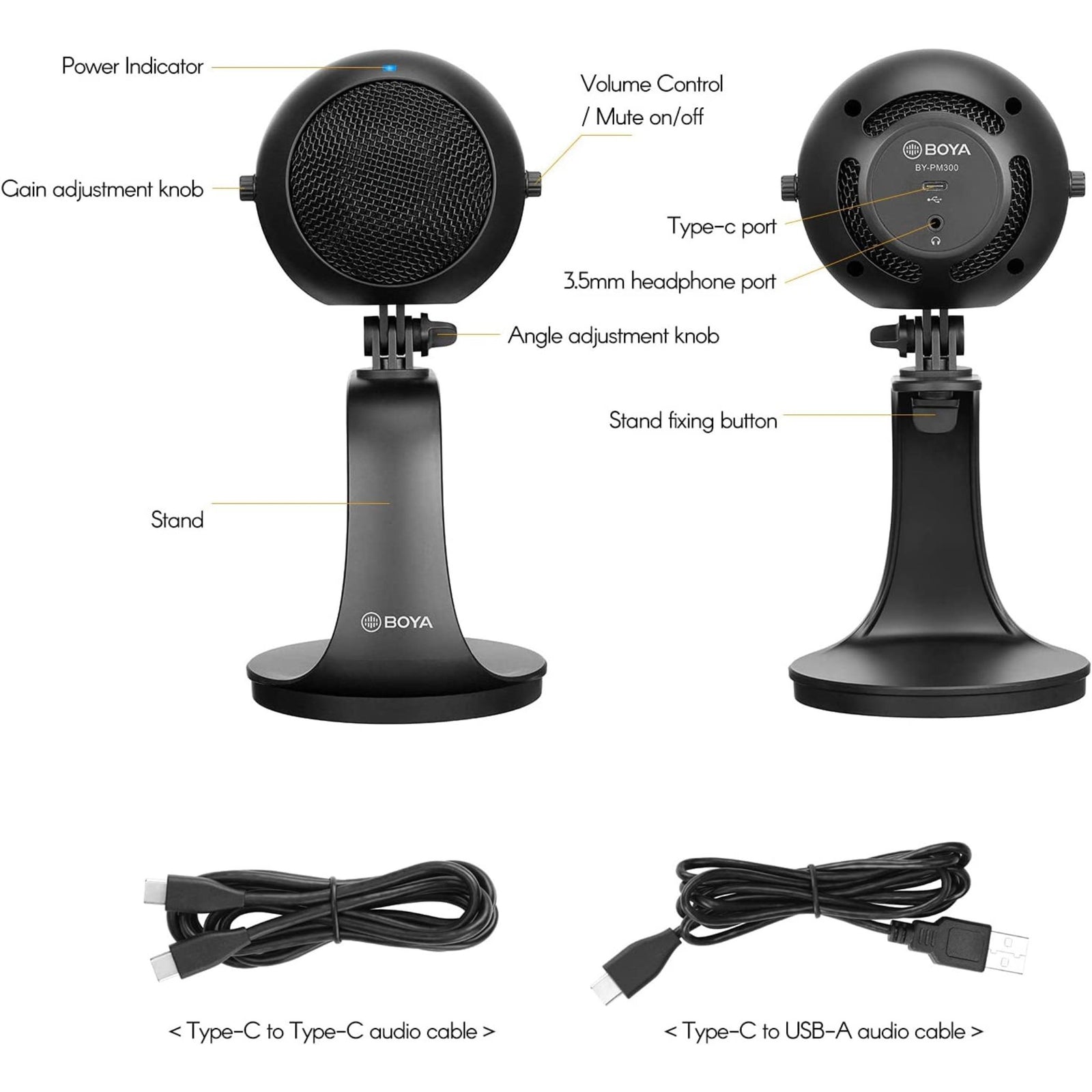 BOYA BY-PM300 Cardioid Desktop Microphone