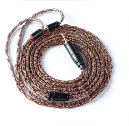 KB Ear 16 core pure copper cable With 2.5/3.5/4.4 Earphone Cable
