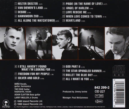 U2 - Rattle And Hum (Used) (Mint Condition) 2 Discs