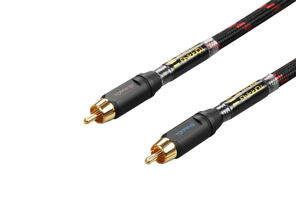 TOPPING TCR2 6N Single Crystal Copper Gold-Plated RCA Professional Audio Cable