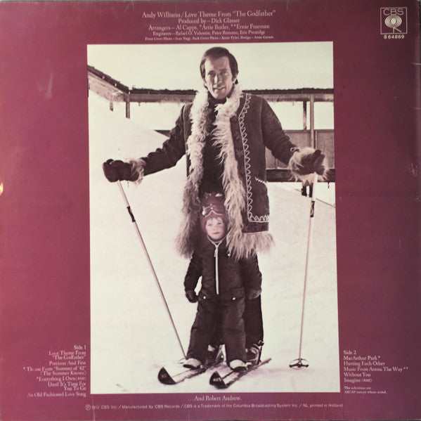 Andy Williams – Love Theme From "The Godfather" (Used) (Mint Condition)