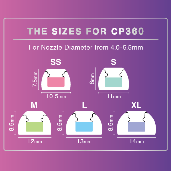 SpinFit CP360 Silicone Eartips For True Wireless Bluetooth Earphone