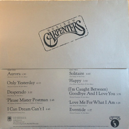 Carpenters – Horizon (Used) (Very Good Condition)