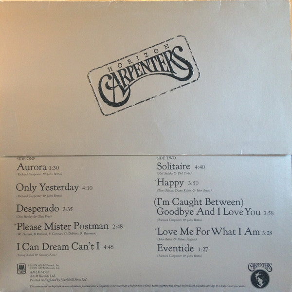 Carpenters – Horizon (Used) (Very Good Condition)
