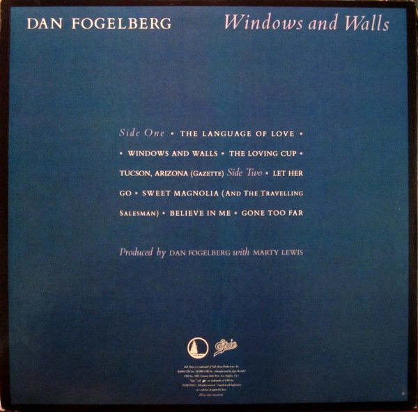 Dan Fogelberg – Windows And Walls (Used) (Used Very Good Condition)