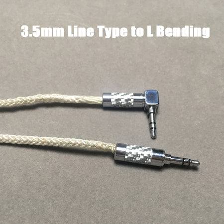 AUX Cable - Male to Male 8 Shares 58 Cores Silver Foil Wire